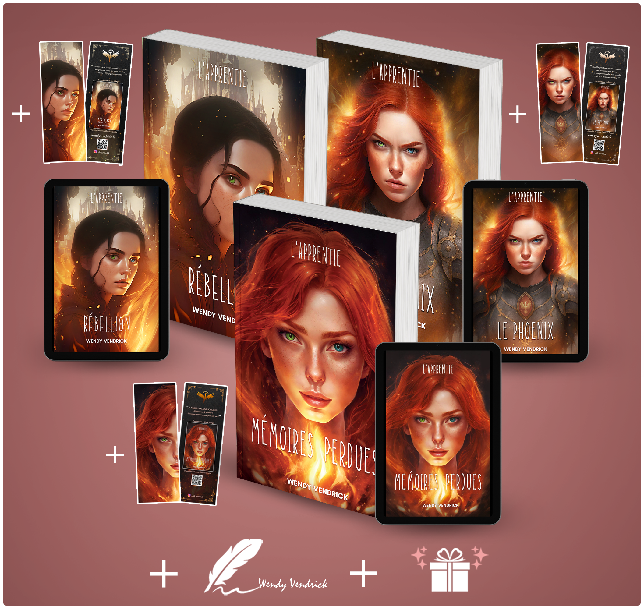<strong>Pack COMPLET - Brochés + e-books </br> L'Apprentie :</strong> Trilogie